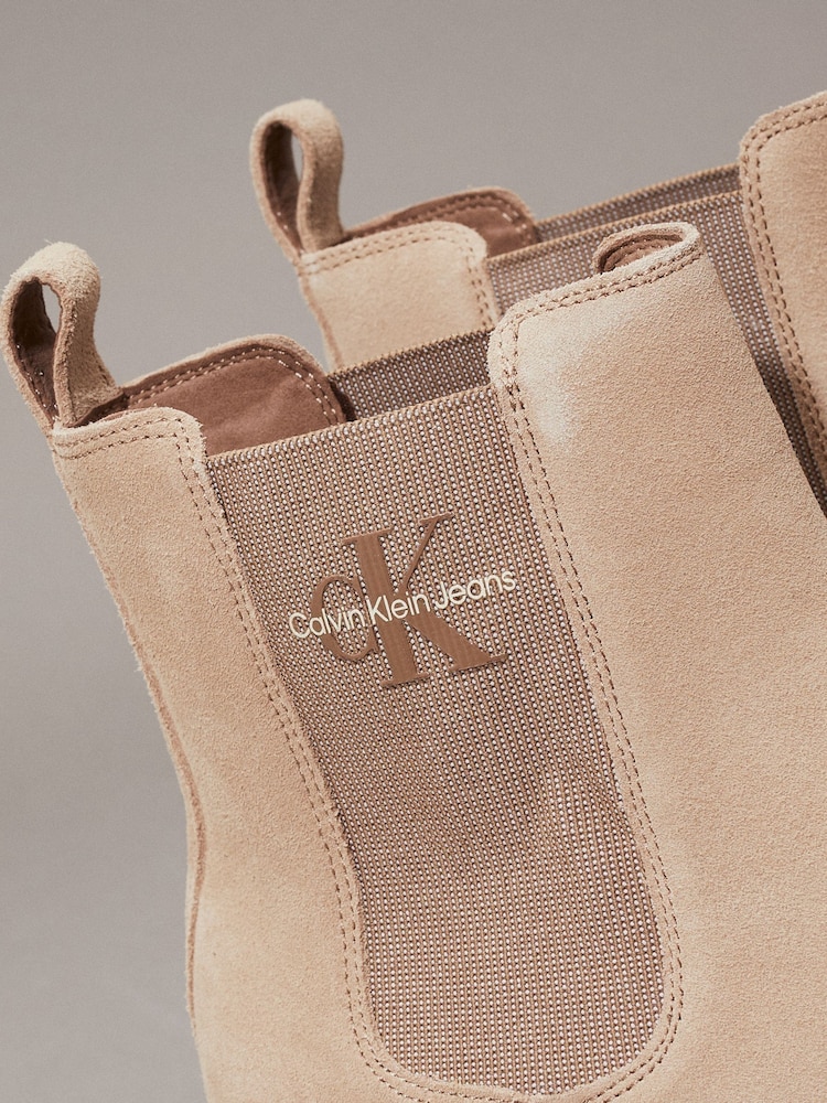 Calvin Klein Brown Eva Mid Iconic Chelsea Boots - Image 6 of 6