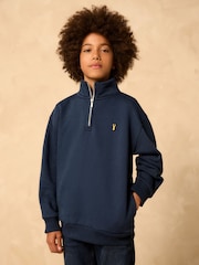 Azul marino - Zip Neck Sweatshirt (3-16yrs) - Imagen 1 de 7
