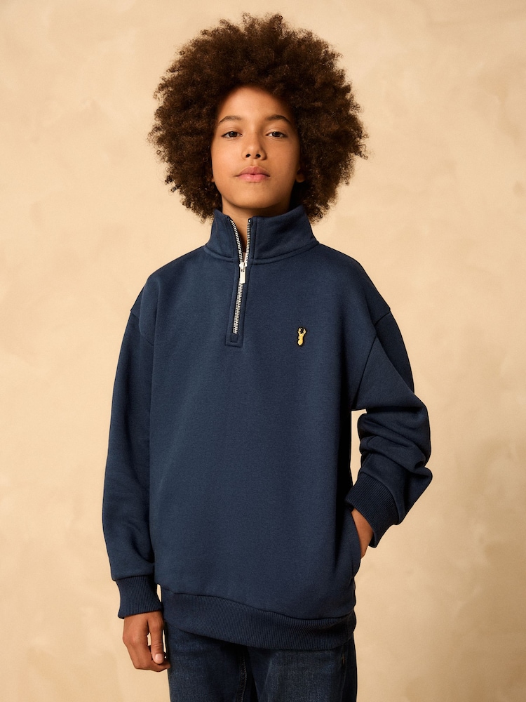 Azul marino - Zip Neck Sweatshirt (3-16yrs) - Imagen 1 de 7