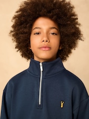 Azul marino - Zip Neck Sweatshirt (3-16yrs) - Imagen 3 de 7