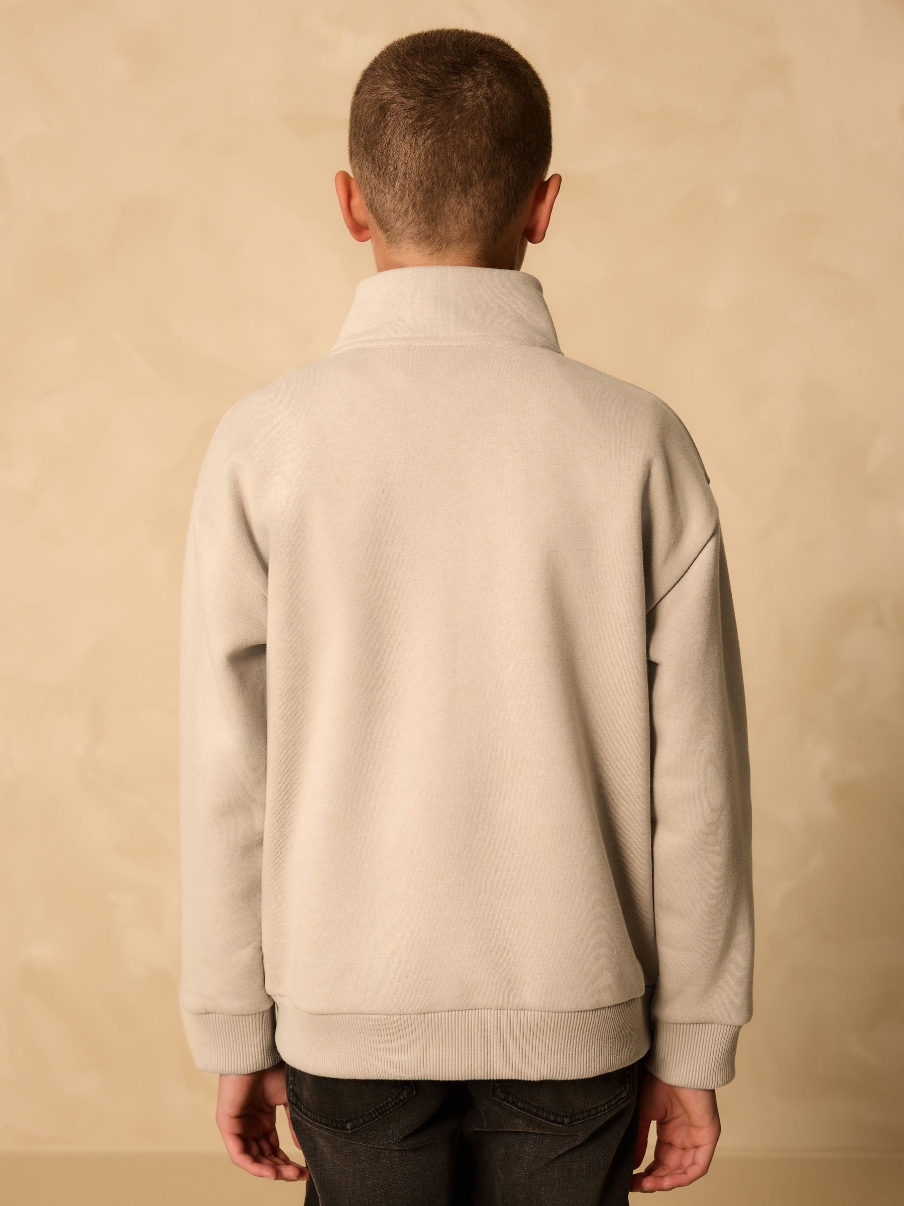 トップス Stone  junior zip S Buy Stone Zip Neck Sweatshirt (3-16yrs) from Next USA