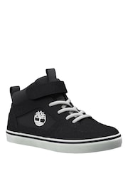 Timberland Stone Jump Hook & Loop Mid Black Shoes - Image 1 of 1