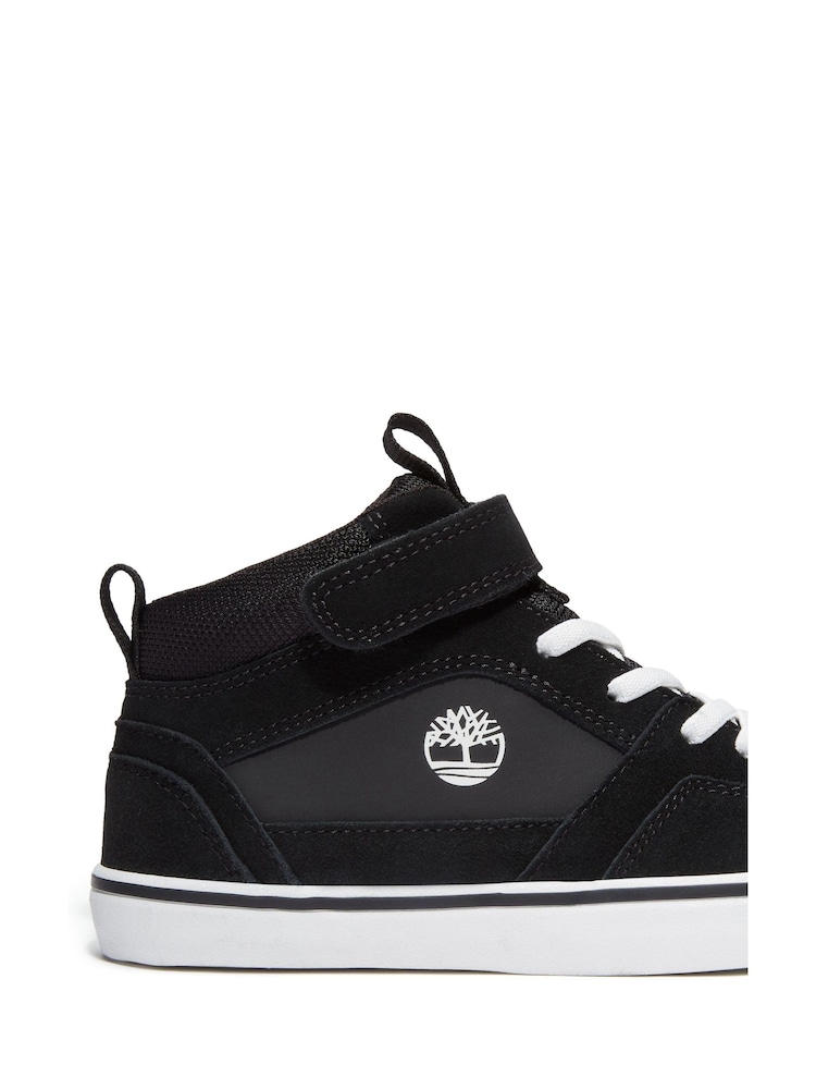 Timberland Stone Jump Hook & Loop Mid Black Shoes - Image 2 of 4