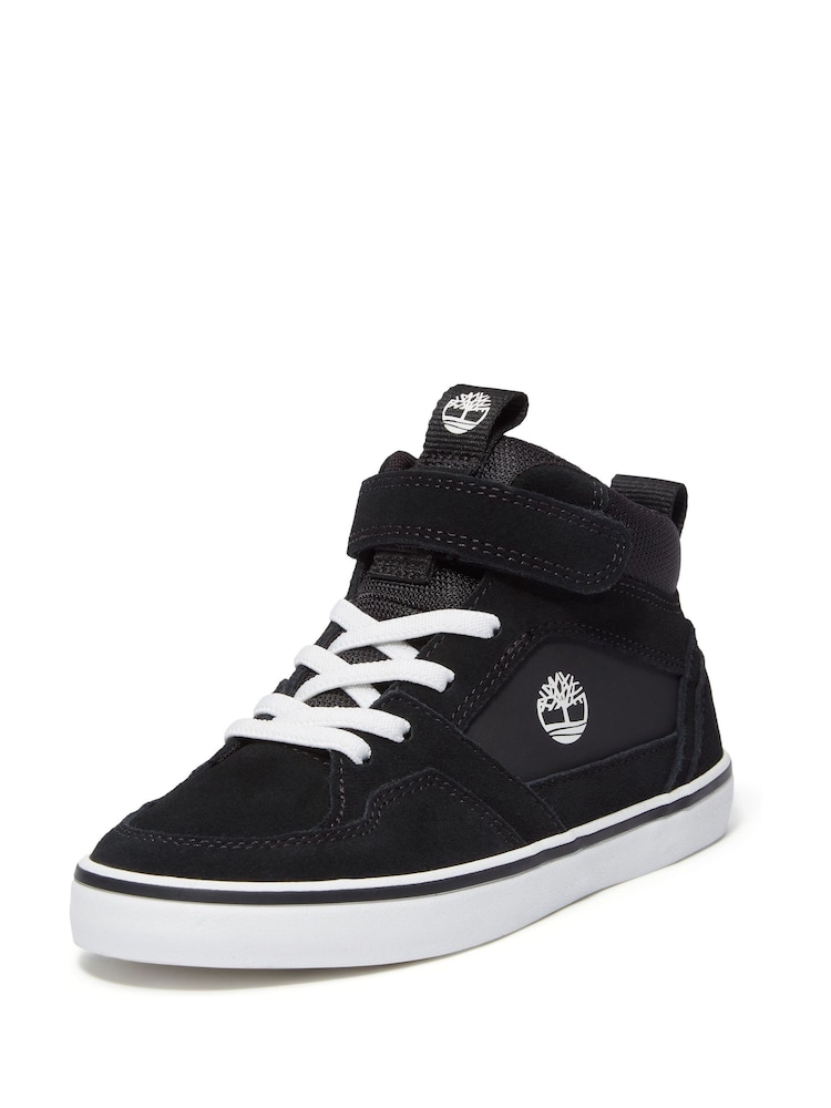 Timberland Stone Jump Hook & Loop Mid Black Shoes - Image 4 of 4