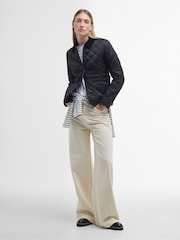 Barbour® Black Deveron Diamond Quilt Lightweight Jacket - Image 2 of 5