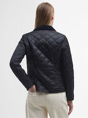 Barbour® Black Deveron Diamond Quilt Lightweight Jacket - Image 3 of 5