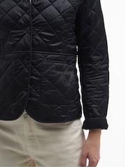 Barbour® Black Deveron Diamond Quilt Lightweight Jacket - Image 4 of 5