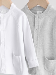 Grey/White Grey and White Knitted Baby Cardigans - Image 6 of 10