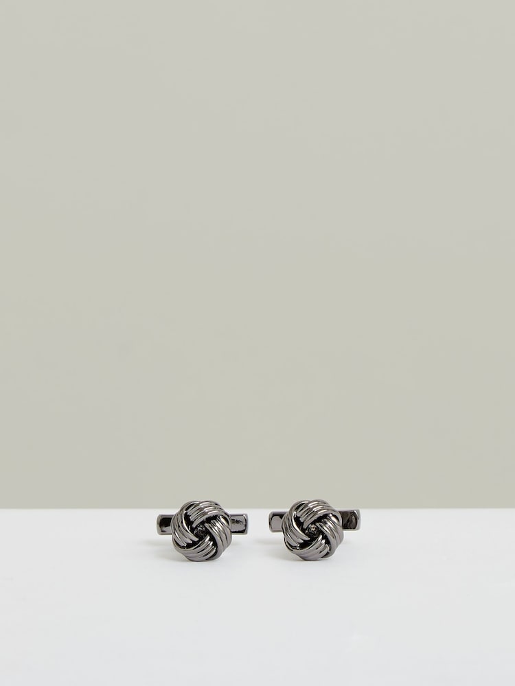 Reiss Gunmetal Callum Cufflinks - Image 1 of 5