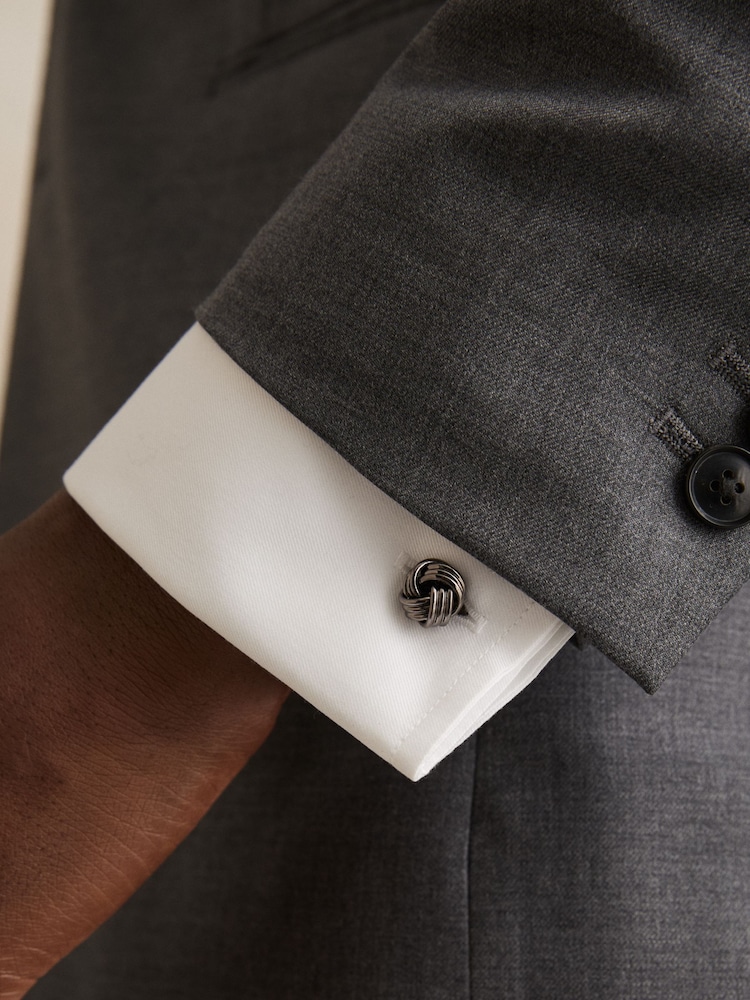 Reiss Gunmetal Callum Cufflinks - Image 2 of 5