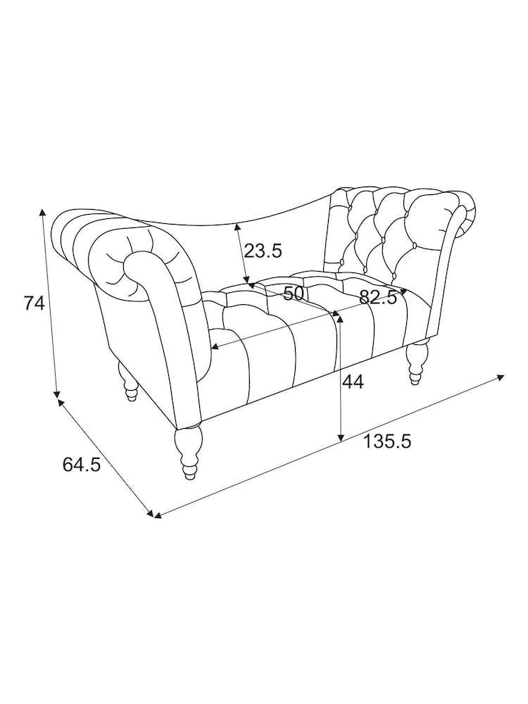 Shabby Chic by Rachel Ashwell® Stippled Pink Delilah Loveseat Sofa Accent Chair - Image 3 of 3