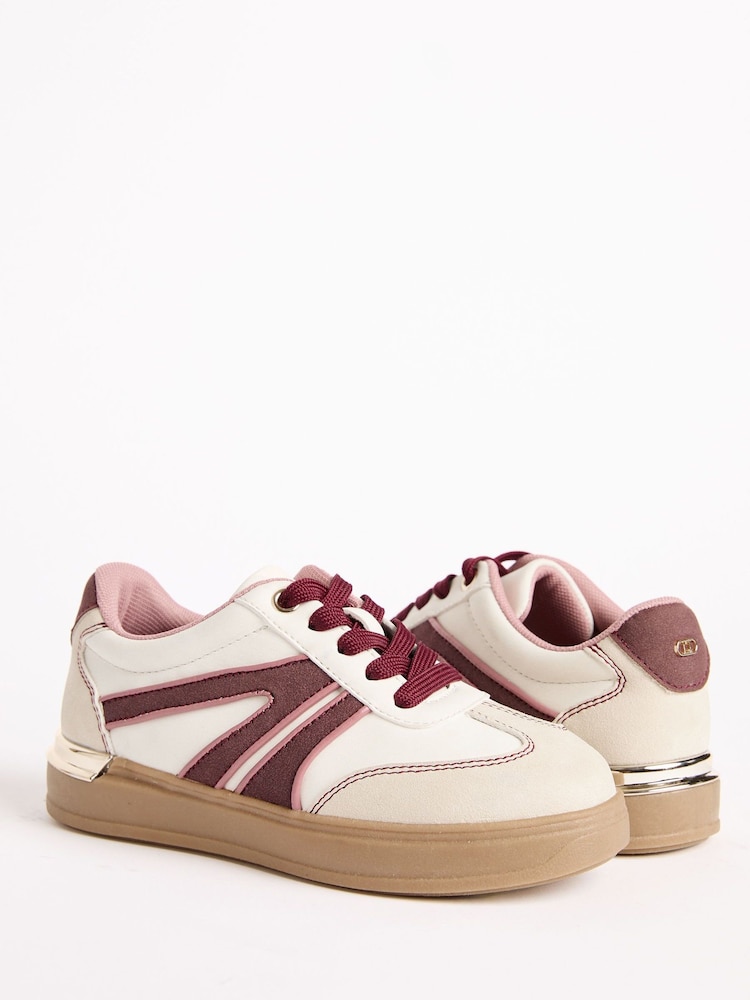 Lipsy Cream Chunky Sole Sports Trainers - Image 1 of 5
