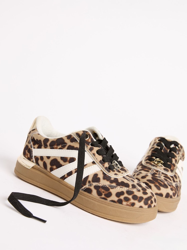 Lipsy Leopard Chunky Sole Sports Trainers - Image 1 of 5