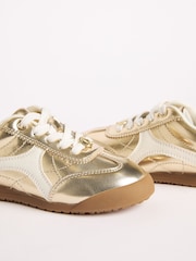 Lipsy Gold Slim Runner Sports Trainers - Image 3 of 5