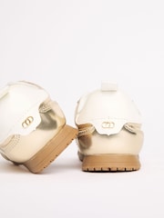 Lipsy Gold Slim Runner Sports Trainers - Image 4 of 5