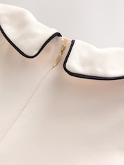 كريم - فستان بونتي مطوي بياقة وربطة عنق على شكل فيونكة من Baker by Ted Baker - صورة 12 من 12
