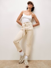 Apricot Cream Stella Mom Jeans - Image 1 of 5