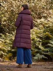 Burgundy Shower Resistant Padded Hooded Coat - Image 4 of 9