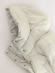 Branco de inverno - Casaco acolchoado com capuz resistente ao chuveiro - Imagem 8 de 8