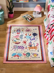 Eleanor Bowmer Multi Astrology Embroidered Flatweave Rug - Image 1 of 6