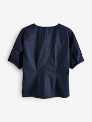 Banana Republic Blue Round Neck Blouse Top - Image 2 of 4
