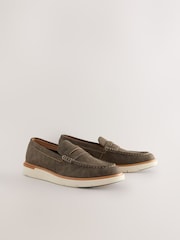 Brown Wedge Loafers - Image 1 of 6