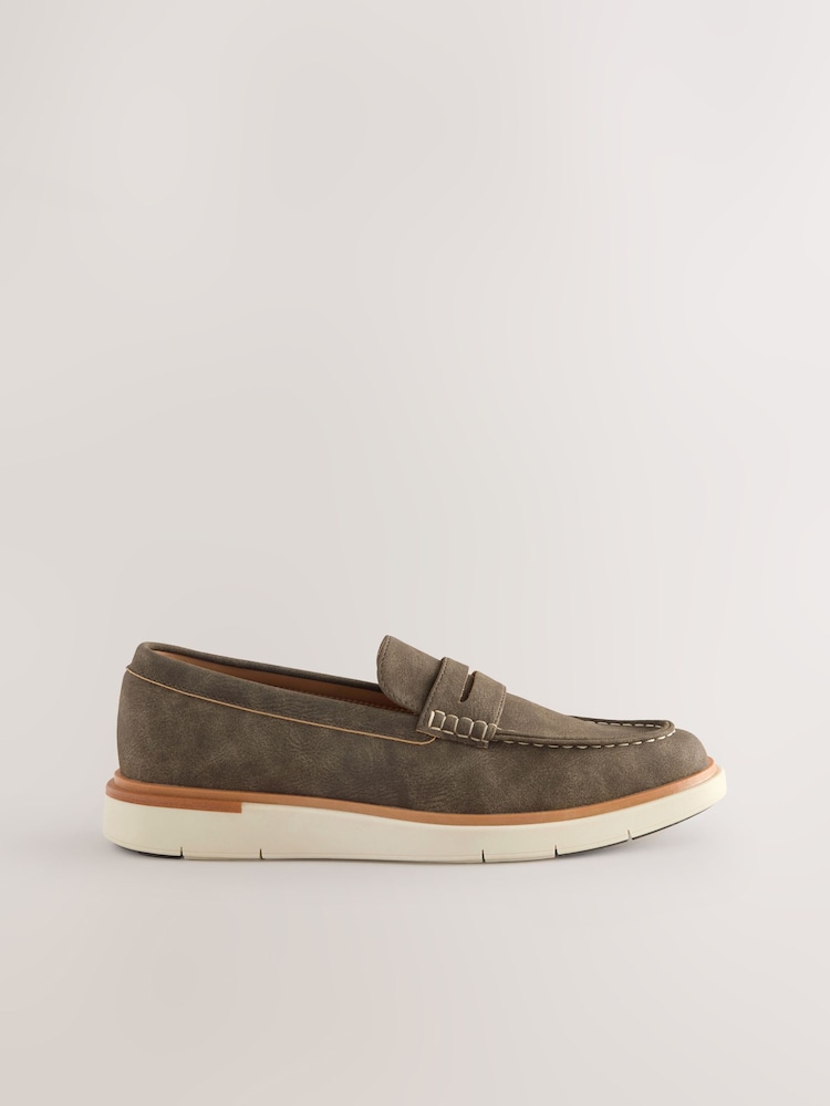 Brown Wedge Loafers - Image 2 of 6