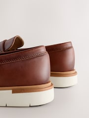 Tan Brown Wedge Loafers - Image 5 of 7