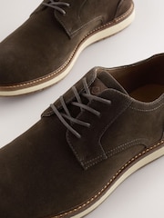 Brown Wedge Derby Shoes - Image 4 of 6