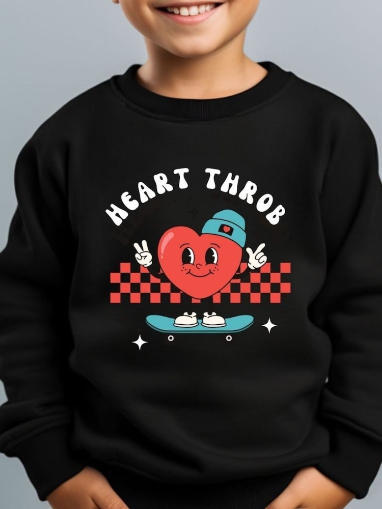 Personalised Heart Throb Sweatshirt by Koko Blossom - Image 2 of 2