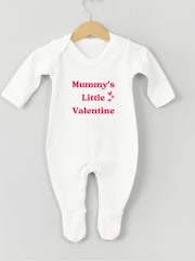 Personalised Little Valentine 100% Cotton Sleepsuit by Koko Blossom - Image 3 of 3