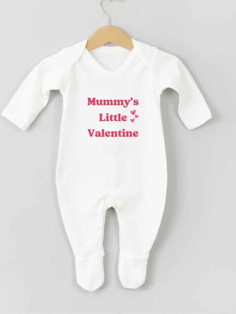 Personalised Little Valentine 100% Cotton Sleepsuit by Koko Blossom - Image 3 of 3