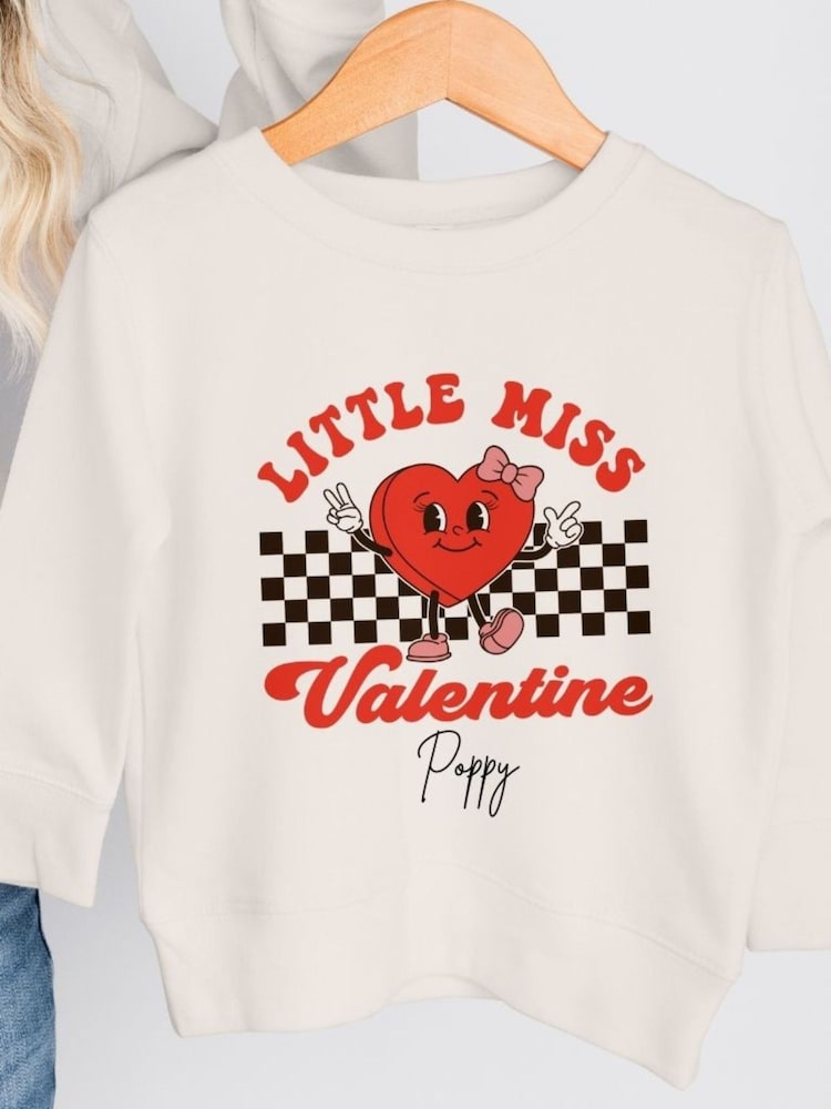 Personalised Miss Valentine Sweatshirt by Koko Blossom - Image 1 of 3