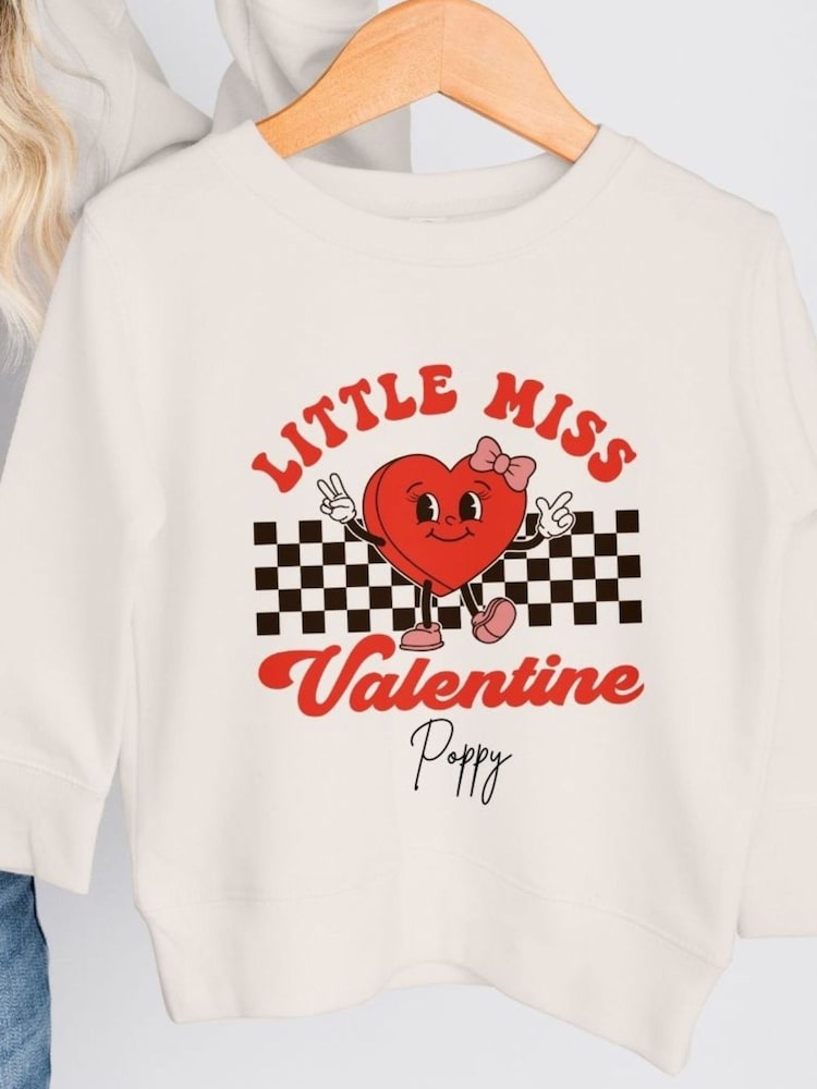 Personalised Miss Valentine Sweatshirt by Koko Blossom - Image 2 of 3