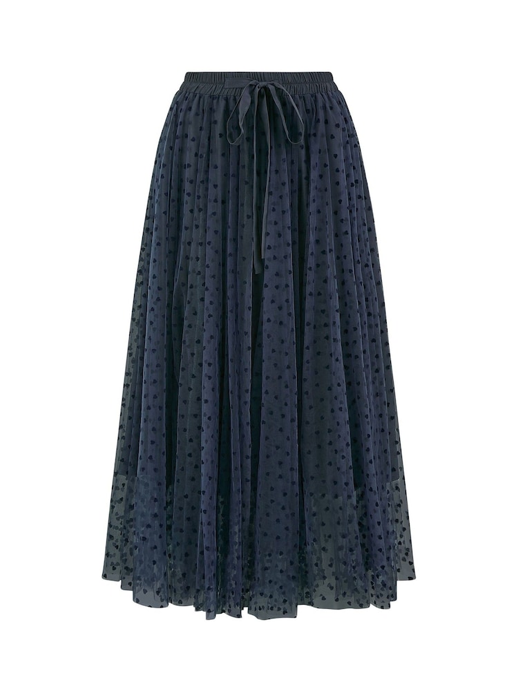 Yumi Blue Mesh Tulle Skirt - Image 5 of 5