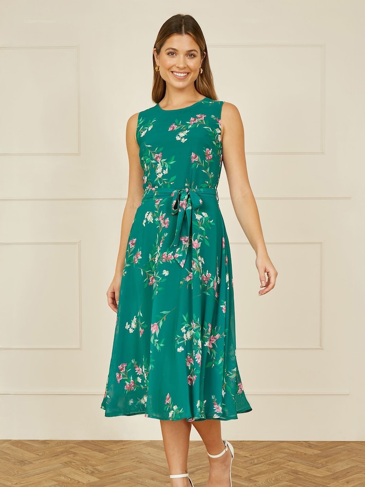Yumi Green Daisy Print Skater Dress - Image 2 of 5