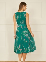 Yumi Green Daisy Print Skater Dress - Image 3 of 5