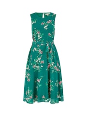 Yumi Green Daisy Print Skater Dress - Image 5 of 5