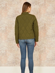 Yumi Green Short Quilted Jacket - Image 3 of 5