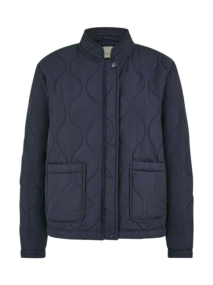 Yumi Blue Short Quilted Jacket - Image 5 of 5