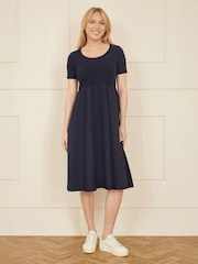 Yumi Blue Jersey Top and Cotton Midi Dress - Image 2 of 4