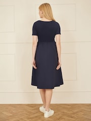Yumi Blue Jersey Top and Cotton Midi Dress - Image 3 of 4