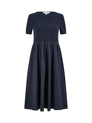 Yumi Blue Jersey Top and Cotton Midi Dress - Image 4 of 4
