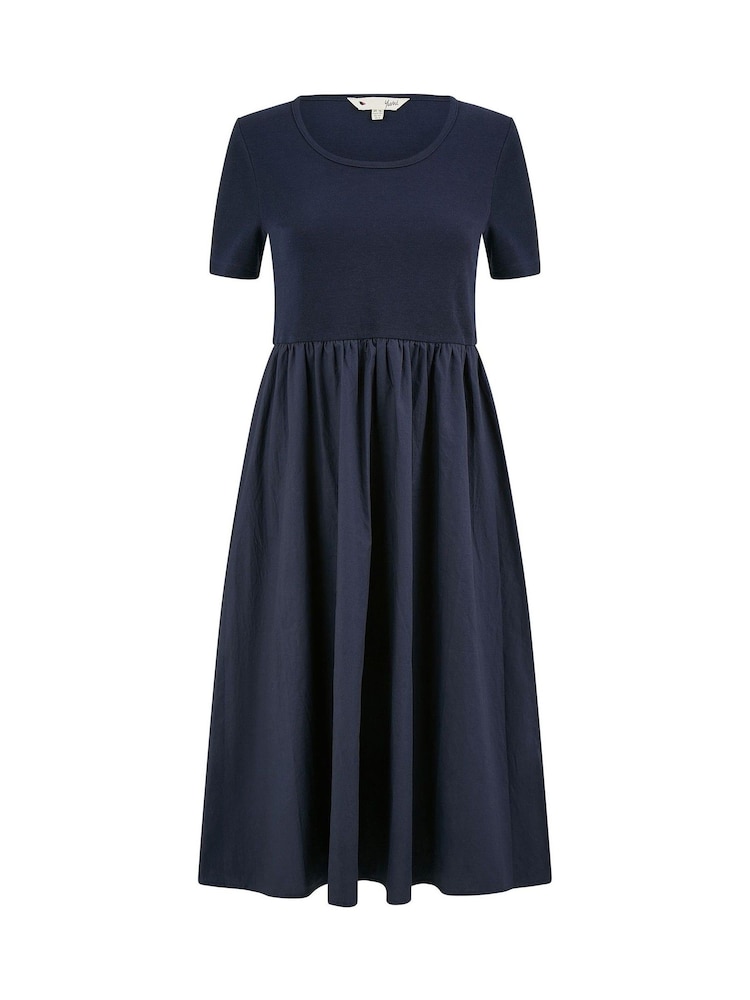 Yumi Blue Jersey Top and Cotton Midi Dress - Image 4 of 4