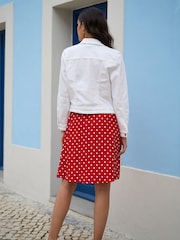 Yumi White Stretch Cotton Denim Jacket - Image 4 of 5