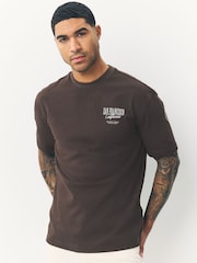 Brown San Francisco Relaxed Fit Graphic Print Heavy Weight T-Shirt - Image 4 of 8