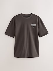 Brown San Francisco Relaxed Fit Graphic Print Heavy Weight T-Shirt - Image 5 of 8