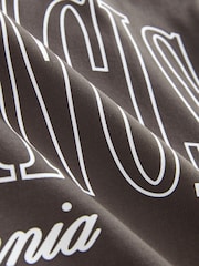 Brown San Francisco Relaxed Fit Graphic Print Heavy Weight T-Shirt - Image 7 of 8