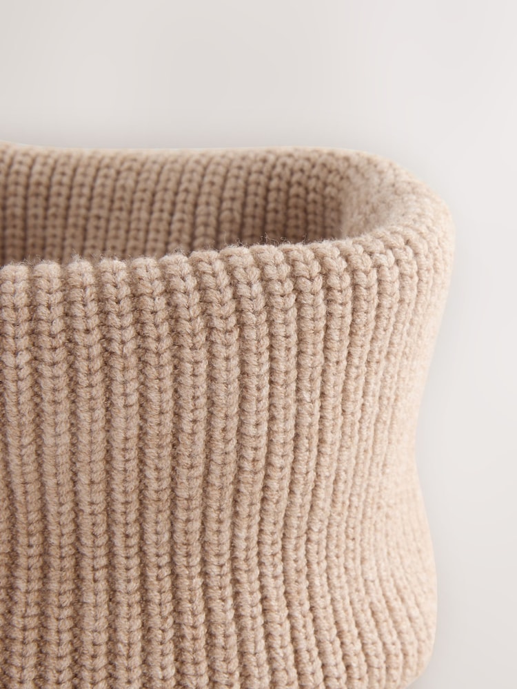 Neutral Beige Knitted Snood (1-16yrs) - Image 5 of 5