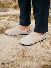 Taupe Closed Toe Back Strap Mules - Image 1 of 6